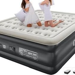 New OhGeni Cal King Air Mattress with Built-in Pump for Guest, 18" Tall Inflatable Blow Up Air Bed
