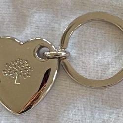 NEW Mulberry sterling silver Heart keyring John Lewis UK