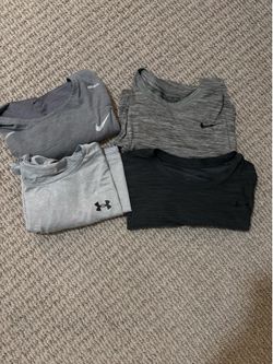 Nike/UA Gray Dri-FIT Running Tees