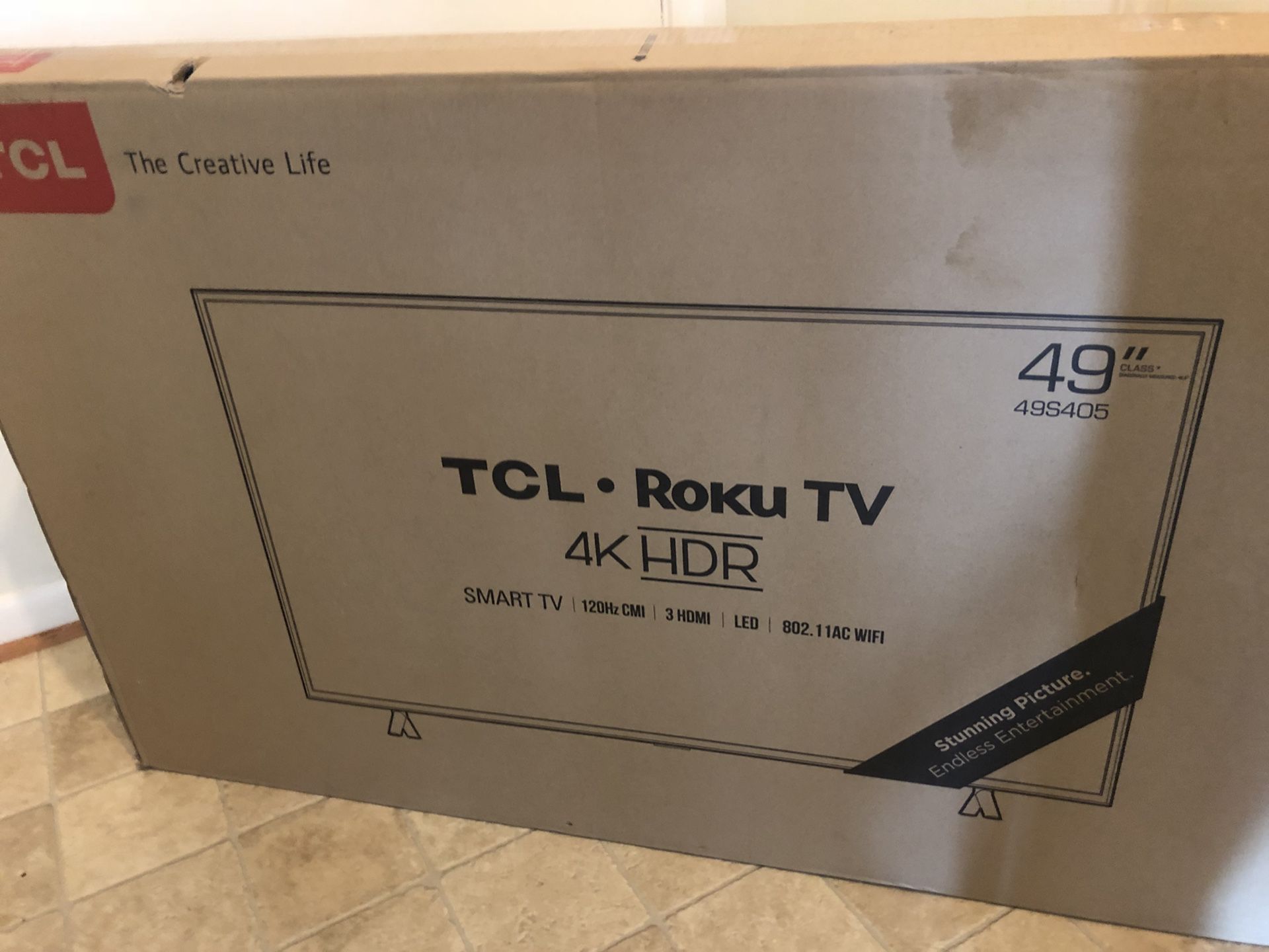 New 49" 4K HDR SMART TV LED ROKU TV