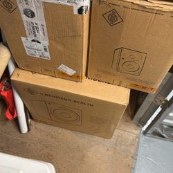 Neuman Monitors And Sub W/ Stands And Acoustic Padding