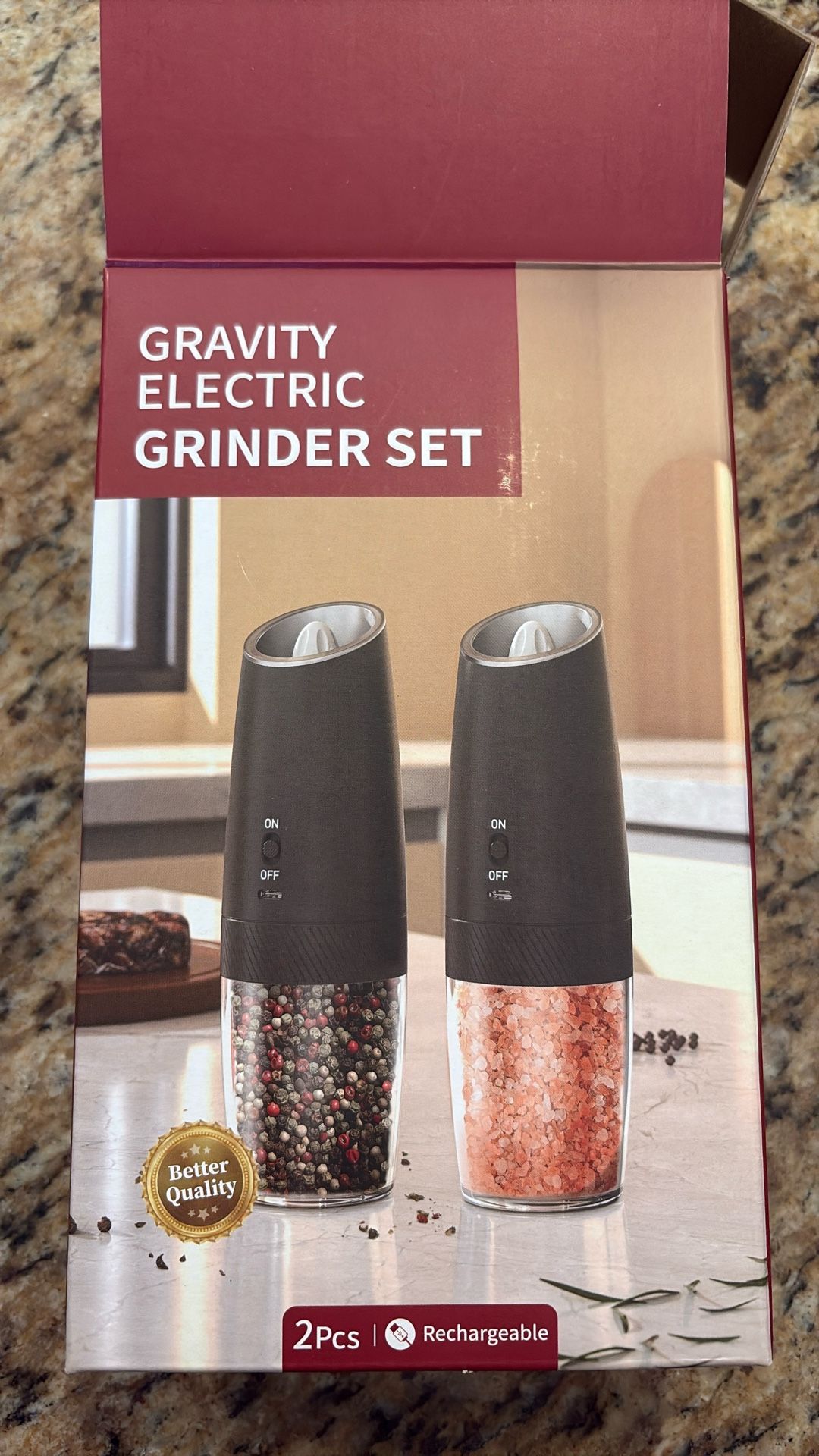 Gravity, electric grinder set.