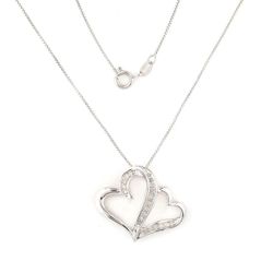 Brilliance Fine Jw Sterling Silver 1/5cttw Dia Hrt Pendant
