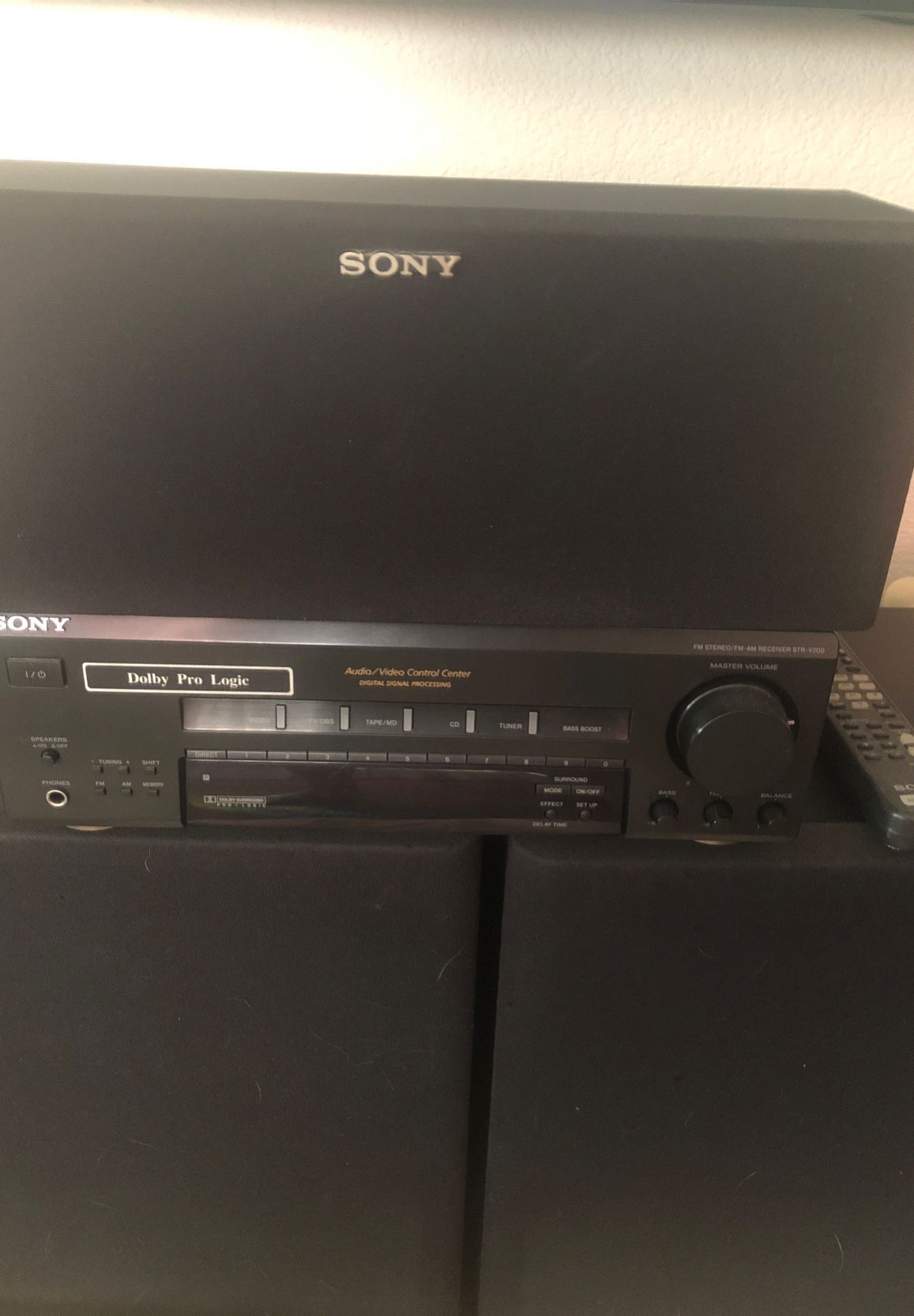 Sony Dolby Pro Logic Surround Sound System with 5 Speakers and remote