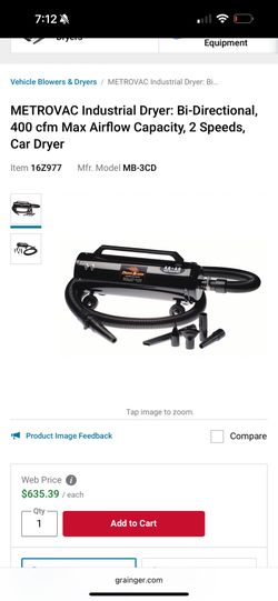METROVAC Car Dryer