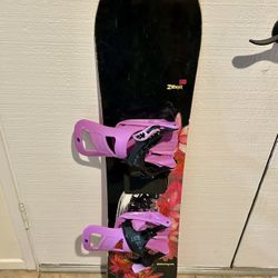 110cm Girls Snowboard With New Bindings