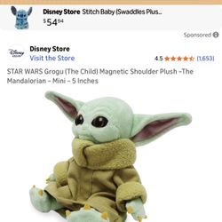 Star Wars Grogu The Child Magnetic Shoulder Plush New 
