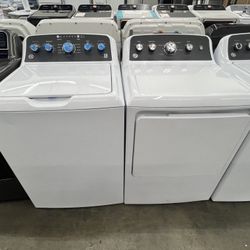 GE 4.5 cu. ft. Top Load Washer & 7.2 cu. ft. Vented Gas Dryer 