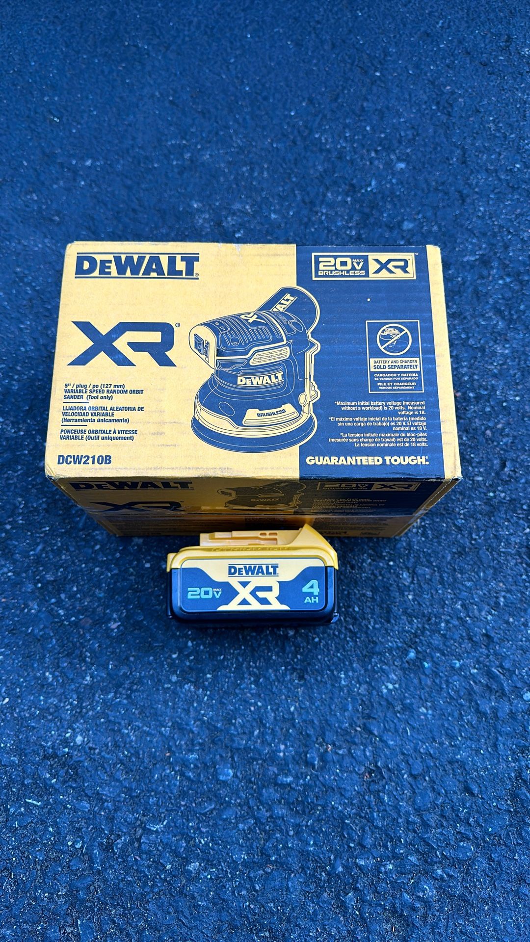 DeWalt 5” Orbit Sander With 4ah Battery