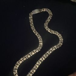 925 silver chino bar chain