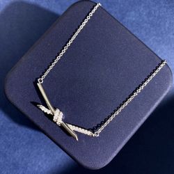 Tiffa & Co. Forget Me Not Knot Necklace 
