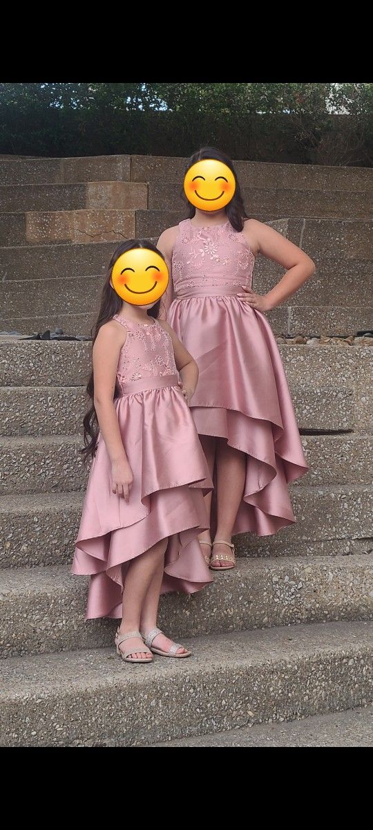 Rose Gold Flower Girl Dresses Size 7 And 12/14