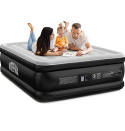 Air Mattress Queen with Built in Pump, 18'' Inflatable Blow Up Bed
Inflatable Mattress, Portable Blow Up Mattress with Carrying Bag Quick Inflation fo