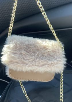 Mini Pouch Purse Evening Bag Vegan fur faux fur.
