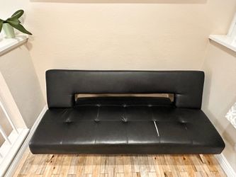 Black Futon Sofa – Converts to Twin Bed – $45 OBO