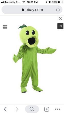 4 T Toddlers plants vs zombies costume