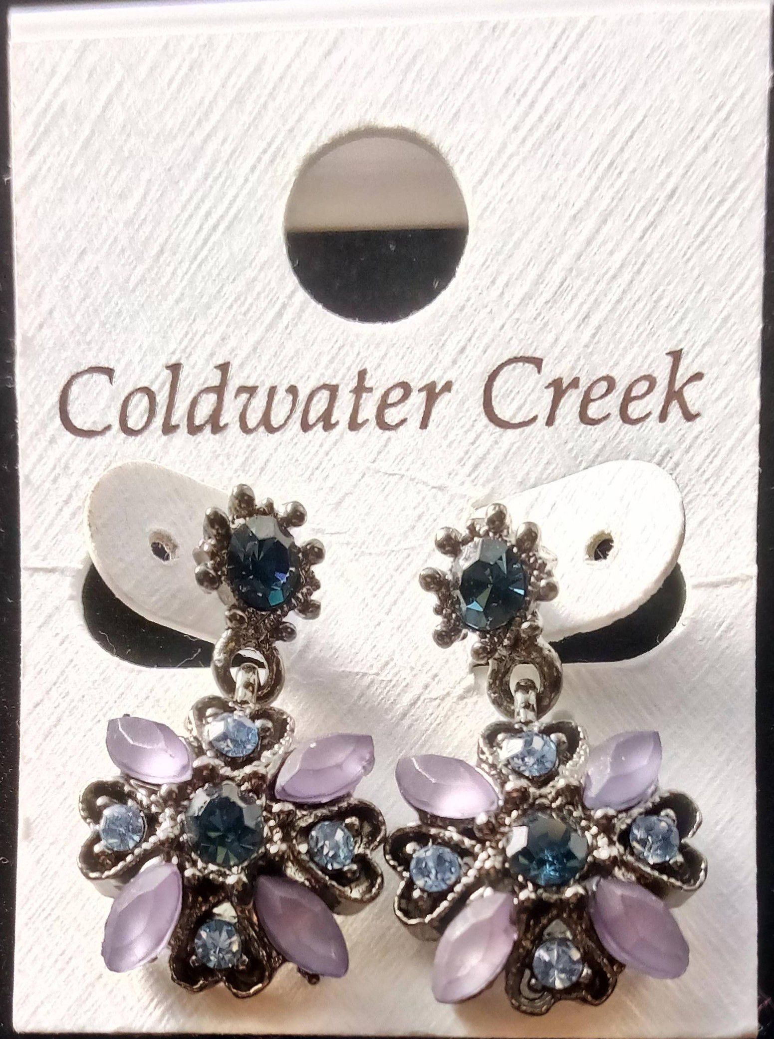 Coldwater Creek blue/purple crystal earrings