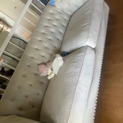 🔥 Firm Price $90 | Full Chesterfield Sofa Set