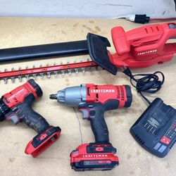 Craftsman Drill, trimmer & 1/2 Impact driver
