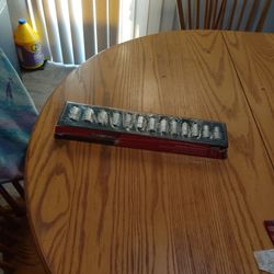 Snap On 1/2 " Drive Shallow Metric Chrome Sockets 6 Point 13 Piece 12 To 24 