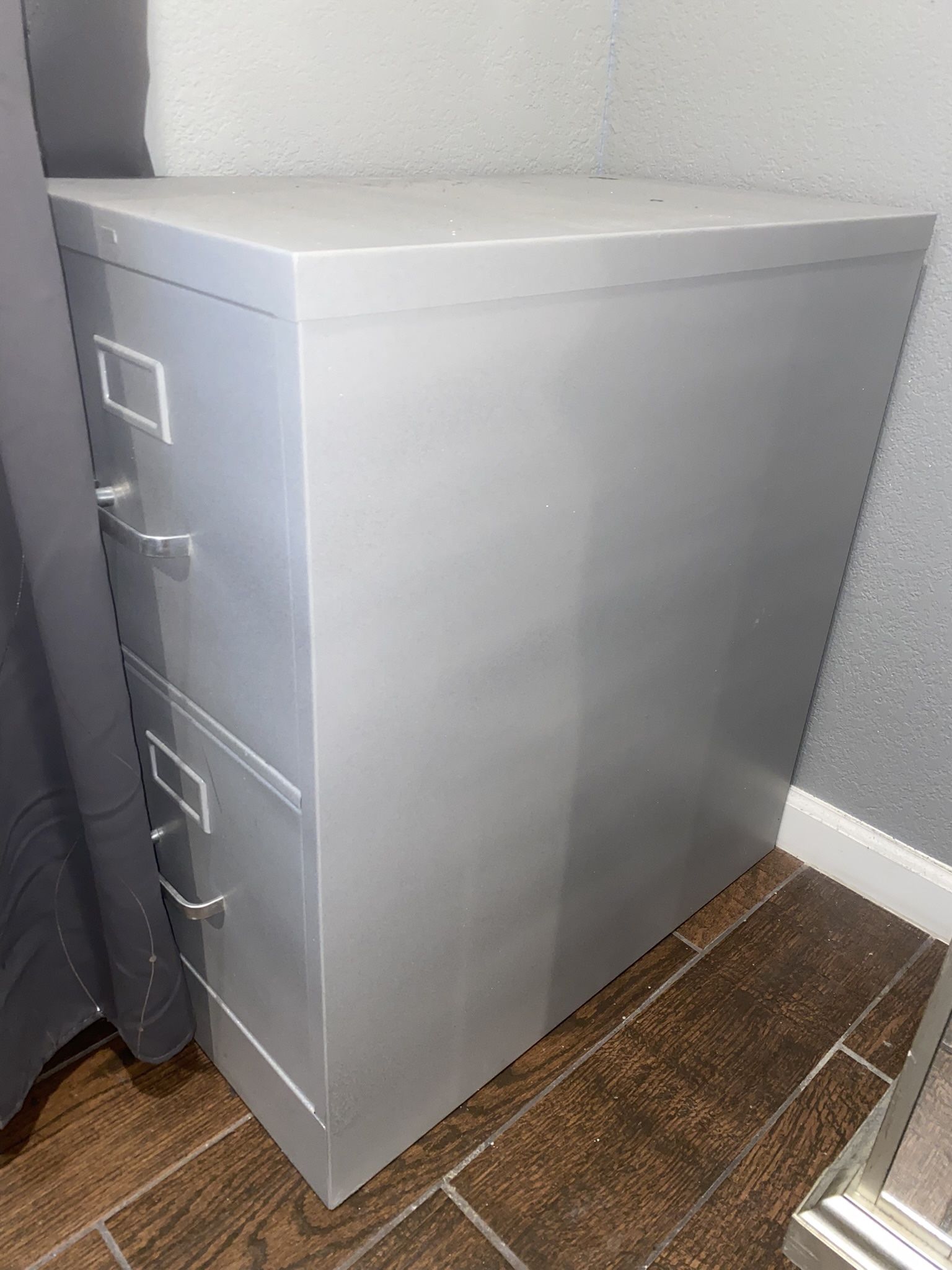 Glitter Grey Two File Cabinet 