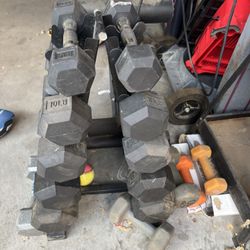 Dumbbells for sale with rack