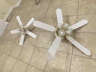 Set of 2 Ceiling Fans with Lights $20 each or $35 for both.