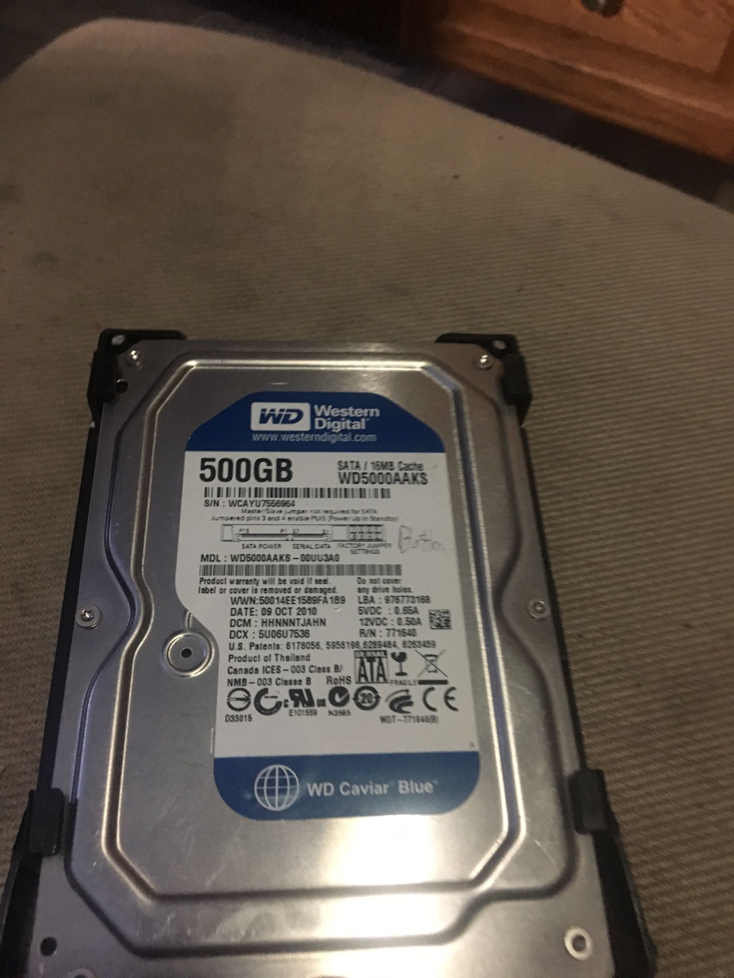 500 GB hardrive for pc