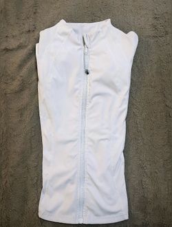 🤍SHEIN White Fitted Athletic Zip-Up Jacket - Medium
