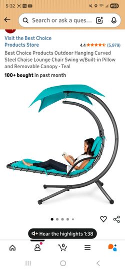 Hanging Curved lounge swing chair