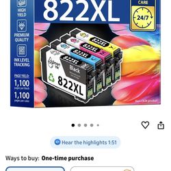 822XL Remanufactured Replacement for Epson 822XL Ink Cartridges