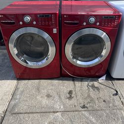 Washer And Dryer Red 