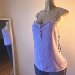 New Pastel Purple Beaded Tank Top Tag Attached Size 2X