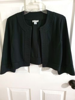 Loft Black  Bolero Jacket Size 10
