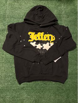 Yellow black spider Jeffery hoodies