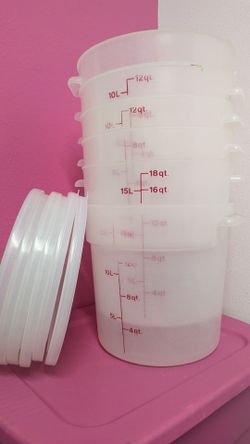 Cambro NSF Commercial Kitchen Tubs w/lids