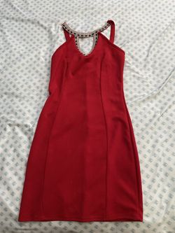 Red party dress