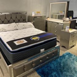 BEAUTIFUL NEW JASMINE QUEEN BEDROOM SET ON SALE ONLY $799. KING SET $899. IN STOCK SAME DAY DELIVERY 🚚 EASY FINANCING 