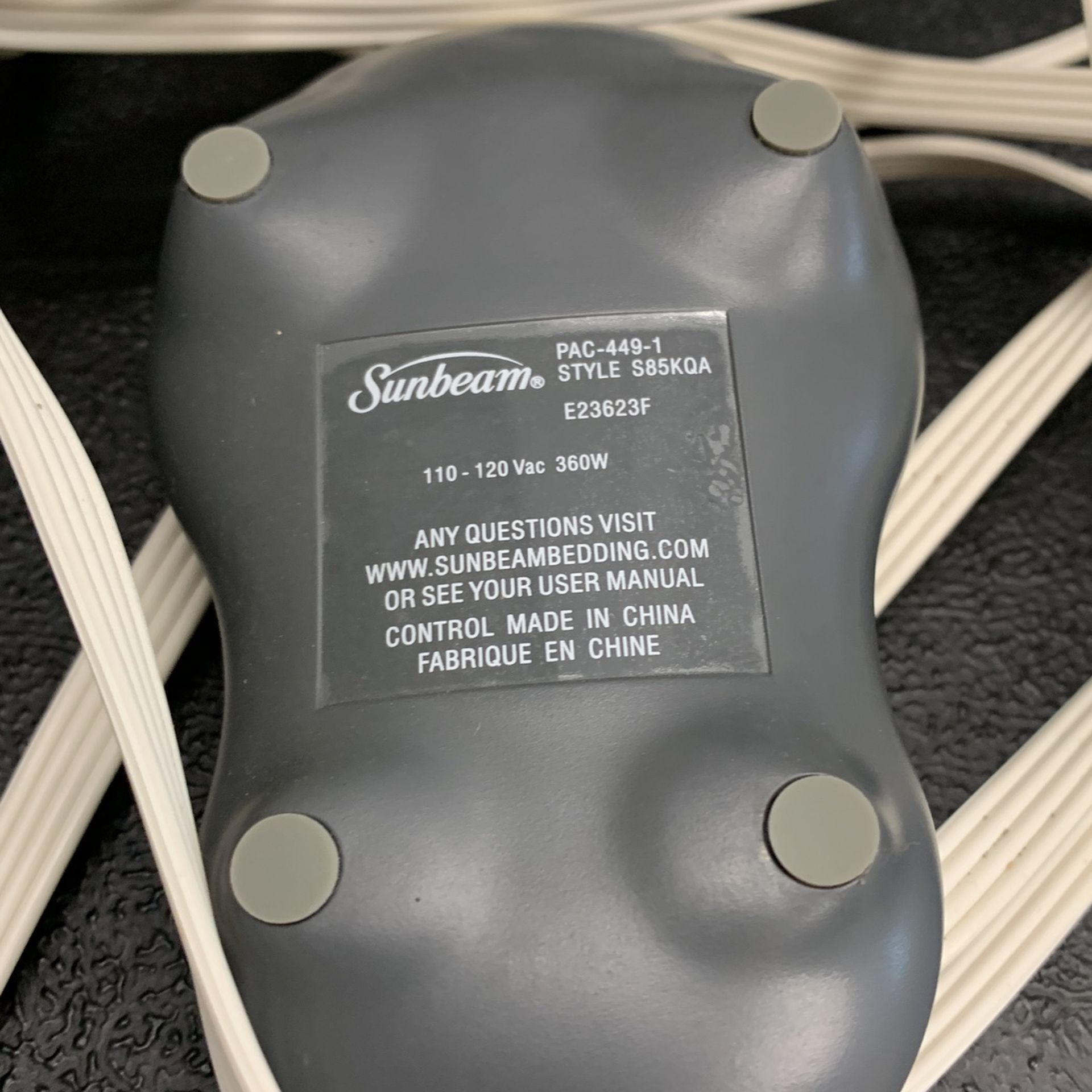 Sunbeam PAC-449-1 Hearing Blanket Dual Controller for Sale in Seguin, TX -  OfferUp