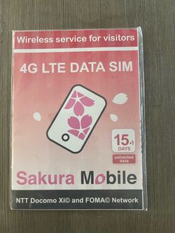 Sakura Mobile 4G LTE Data SIM Card 15 Days