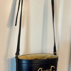 Gucci Horsebit 1955 | Black Leather Shoulder Bag 