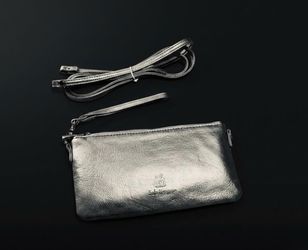 Safe Keeper Metallic Silver 2-in-1 Convertible Crossbody Bag