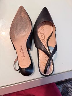 Sam Edelman Black Slingback Pointed-Toe Flats Size 7.5