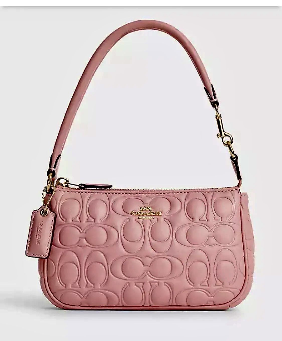 Coach bag Nolita 19 With Soft leather Signature Gold/Light Blush Pink. NWT