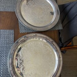 WM Rogers Vintage Silver Platters