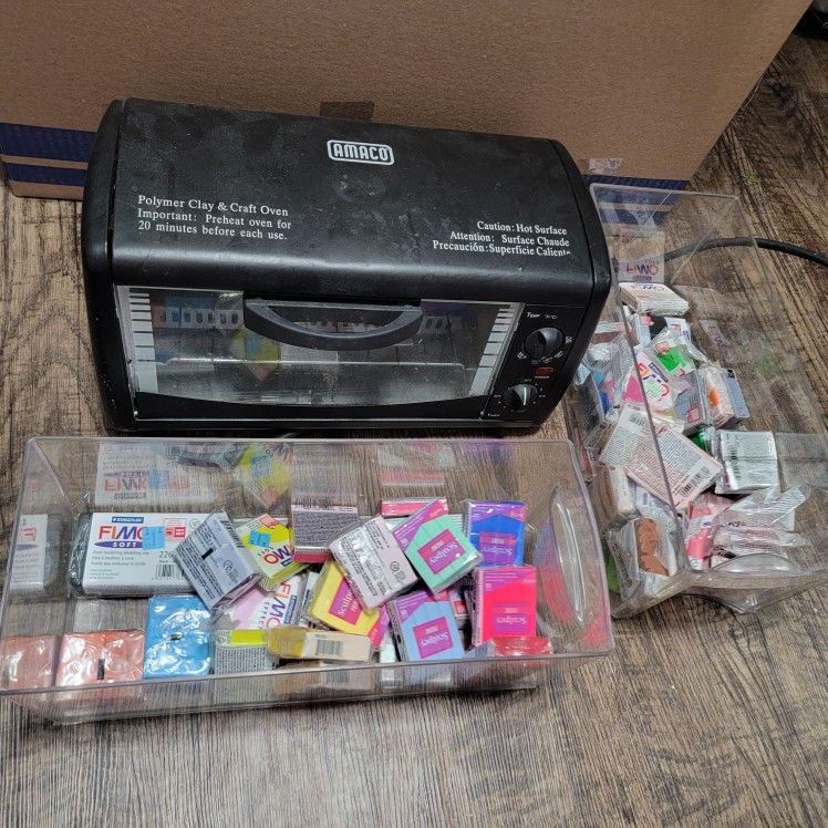 Polymer Clay craft oven with clay blocks
