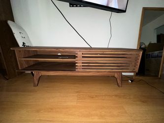 Walnut Wood TV Console