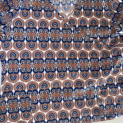 Blue and Orange Graphic Scrub Top
