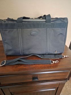20x12 soft structured carry on size bag, like new $10.00 dk green