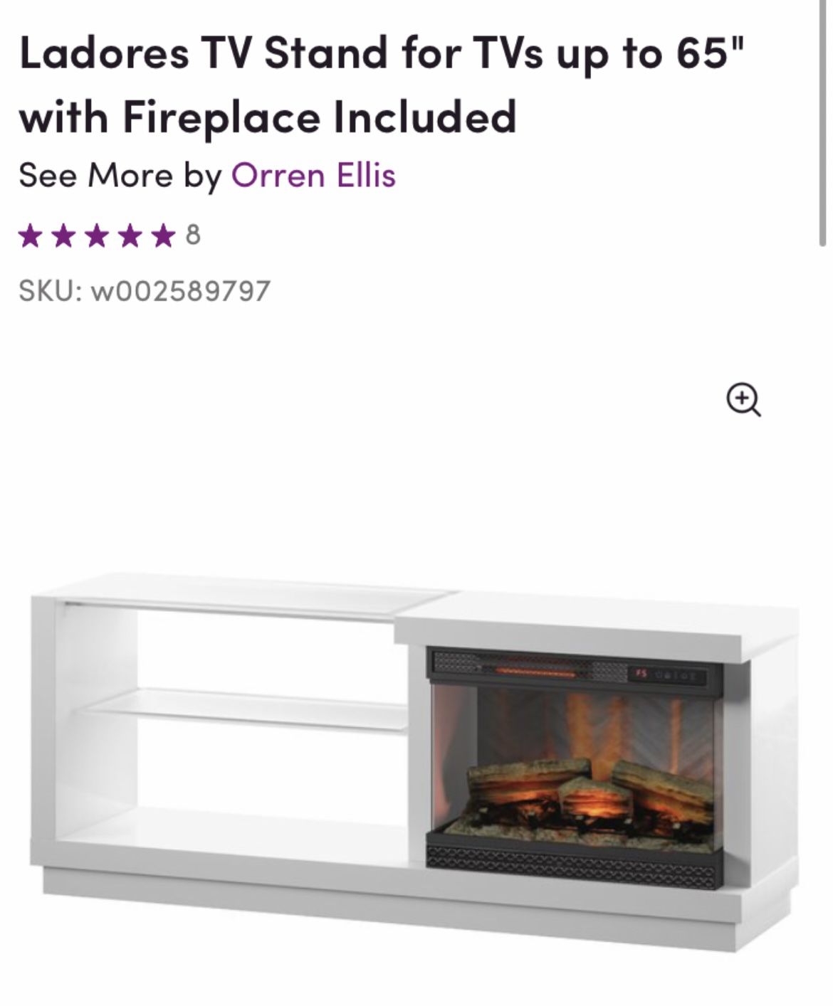Modern Tv Stand/ Fireplace Included for Sale in Forney, TX - OfferUp